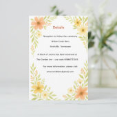 Carte D'accompagnement Mariage Fleur sauvage rustique (Debout devant)