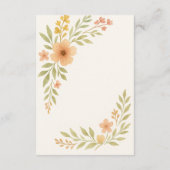 Carte D'accompagnement Mariage Fleur sauvage rustique (Dos)