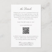 Carte D'accompagnement Mariage Fleur sauvage simple et intemporel (Devant)