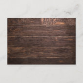 Carte D'accompagnement Mariage Fleuris Bois Rustique Moderne (Dos)