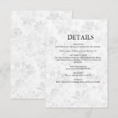 Carte D'accompagnement Mariage Flocon de Neige d'Hiver (Devant / Derrière)