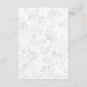 Carte D'accompagnement Mariage Flocon de Neige d'Hiver (Dos)
