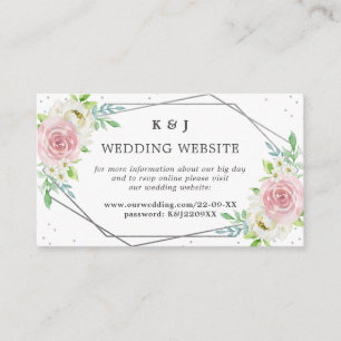 Carte D'accompagnement Mariage floral à huile géométrique chic