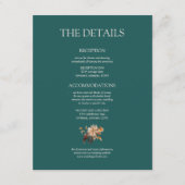 Carte D'accompagnement Mariage Floral Aquarelle Terracotta Automne Sarcel (Devant)