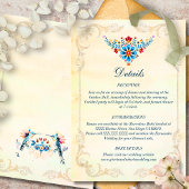Carte D'accompagnement Mariage Floral Baroque Mexicain