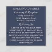 Carte D'accompagnement Mariage floral blanc (Dos)