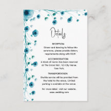 Mariage floral blanc et bleu moderne