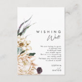 Carte D'accompagnement Mariage Floral Blanc qui veut bien (Devant)