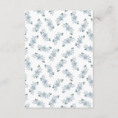 Carte D'accompagnement Mariage Floral Bleu (Dos)