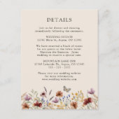 Carte D'accompagnement Mariage Floral Boho (Devant)