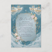 Carte D'accompagnement Mariage floral brillant (Devant)