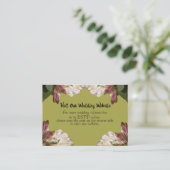Carte D'accompagnement Mariage Floral classique en or RSVP (Debout devant)