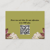 Carte D'accompagnement Mariage Floral classique en or RSVP (Dos)