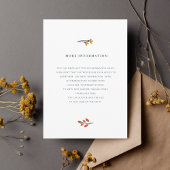 Carte D'accompagnement Mariage floral d'automne