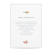 Carte D'accompagnement Mariage floral d'automne