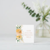 Carte D'accompagnement Mariage floral de code QR de Wishing numérique (Debout devant)