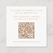 Carte D'accompagnement Mariage floral de code QR de Wishing numérique (Dos)