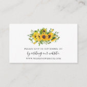 Carte D'accompagnement Mariage floral de tournesol rustique en ligne RSVP (Devant)