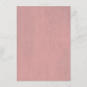 Carte D'accompagnement Mariage floral Dusty Rose (Dos)