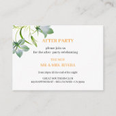 Carte D'accompagnement Mariage floral élégant après la fête (Devant)