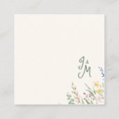 Carte D'accompagnement Mariage Floral Fleur sauvage rustique (Dos)