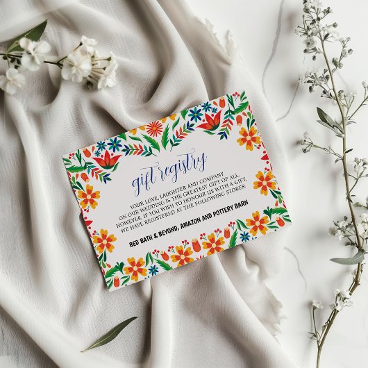 Carte D'accompagnement Mariage Floral Floral Colorful