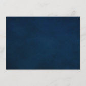 Carte D'accompagnement Mariage Floral Géométrique de Verdure Rose Navy (Dos)