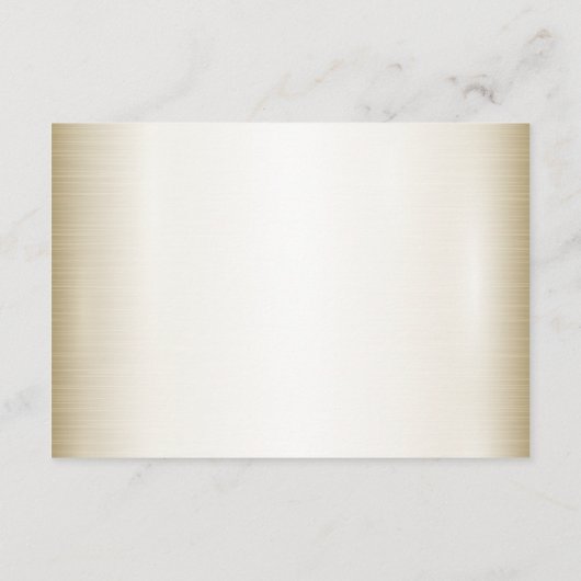 Carte D'accompagnement Mariage Floral Golden Ornate Heart Frame Élégant (Dos)