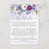 Carte D'accompagnement Mariage floral Lavender Blush (Devant)