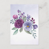 Carte D'accompagnement Mariage floral Lavender Blush (Dos)
