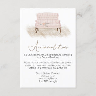 Carte D'accompagnement Mariage floral moderne Boho rose élégant