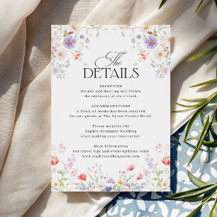 Carte D'accompagnement Mariage Floral Pastel Aquarelle Jardin de Printemp