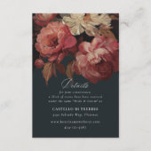 Carte D'accompagnement Mariage floral peint baroque (Devant)