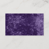 Carte D'accompagnement Mariage Floral Purple Gold Site Web Velvet Violet (Dos)