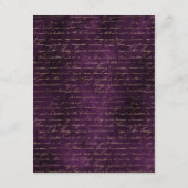 Carte D'accompagnement Mariage Floral rose et violet Détails de l'invité (Dos)