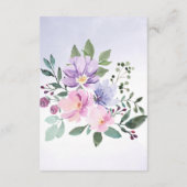 Carte D'accompagnement Mariage floral rose pourpre (Dos)