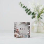 Carte D'accompagnement Mariage floral rustique (Debout devant)