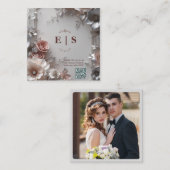 Carte D'accompagnement Mariage floral rustique (Devant / Derrière)