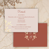 Carte D'accompagnement Mariage floral rustique intemporel