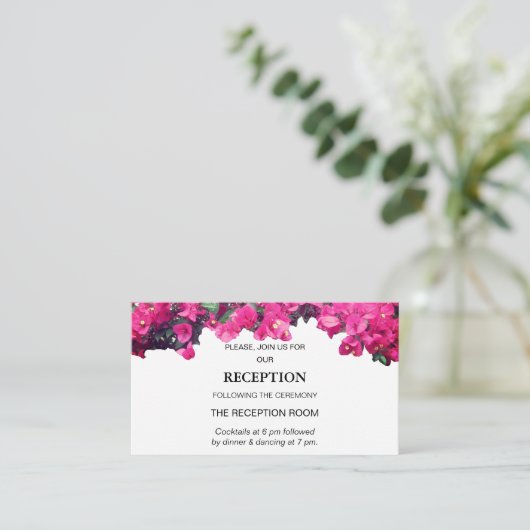Carte D'accompagnement Mariage floral tropical (Debout devant)