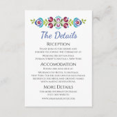 Carte D'accompagnement Mariage Floral Violet Design hongrois (Devant)
