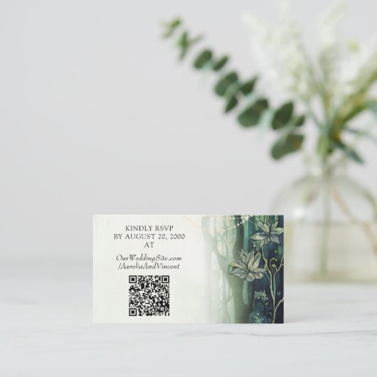 Carte D'accompagnement Mariage forestier enchanté (Debout devant)