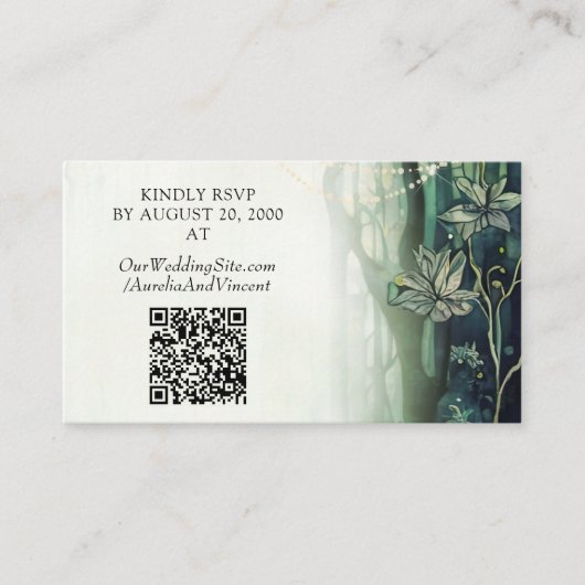 Carte D'accompagnement Mariage forestier enchanté (Devant)