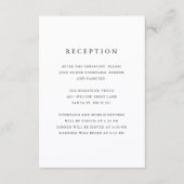 Carte D'accompagnement Mariage Formel Classique Intemporel (Devant)