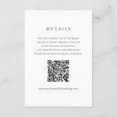 Carte D'accompagnement Mariage Formel Code QR Classique Intemporel (Devant)