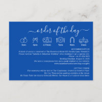 Mariage Formel Détail Bleu Cobalt Ordre Du Jour