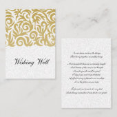 Carte D'accompagnement mariage frontalier noir et or noir (Devant / Derrière)