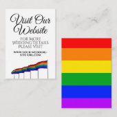 Carte D'accompagnement Mariage gay pride Visite de notre site Internet Ca (Devant / Derrière)