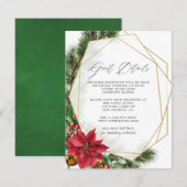Carte D'accompagnement Mariage géométrique de Noël rustique Détails de l' (Devant / Derrière)