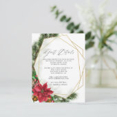 Carte D'accompagnement Mariage géométrique de Noël rustique Détails de l' (Debout devant)